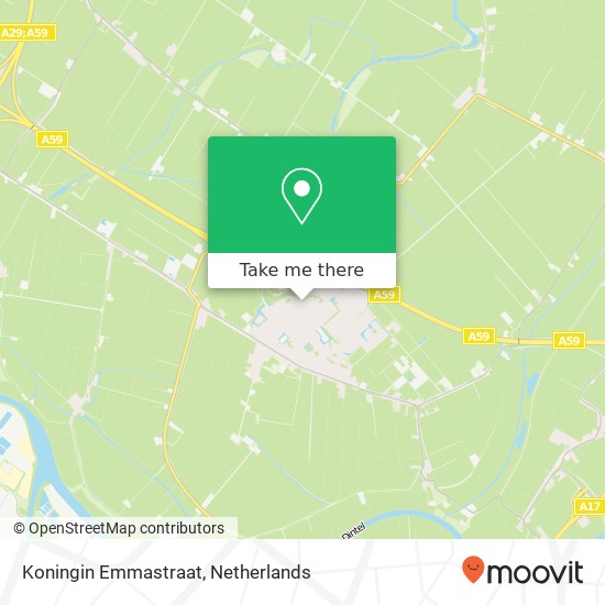 Koningin Emmastraat, 4793 BR Fijnaart map