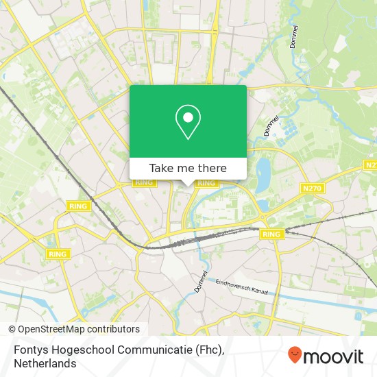 Fontys Hogeschool Communicatie (Fhc), Rachelsmolen 1 map