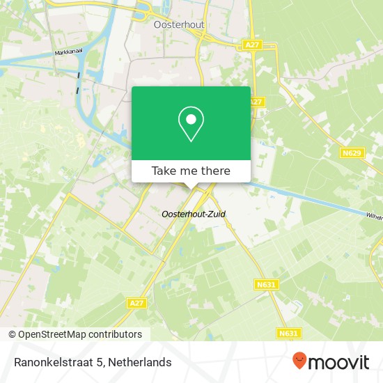 Ranonkelstraat 5, 4904 BE Oosterhout map