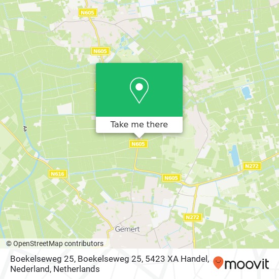 Boekelseweg 25, Boekelseweg 25, 5423 XA Handel, Nederland map