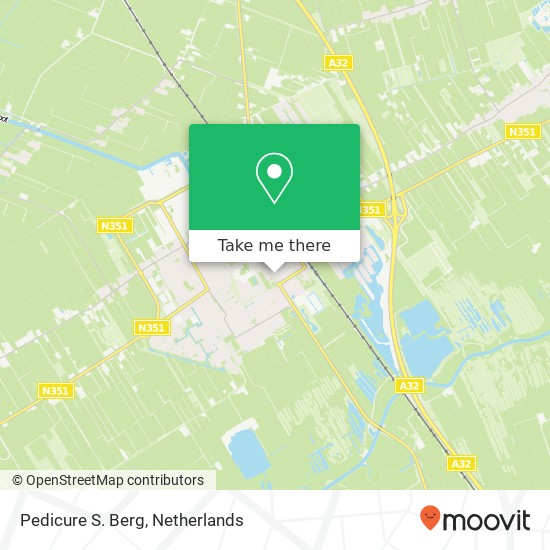 Pedicure S. Berg, Steenwijkerweg 23 map