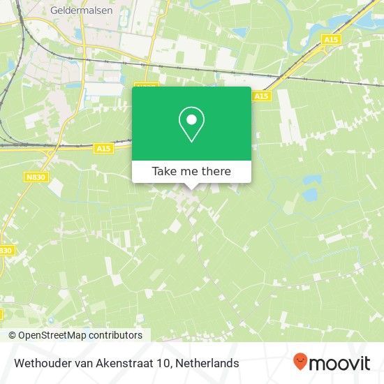 Wethouder van Akenstraat 10, 4185 ND Est map