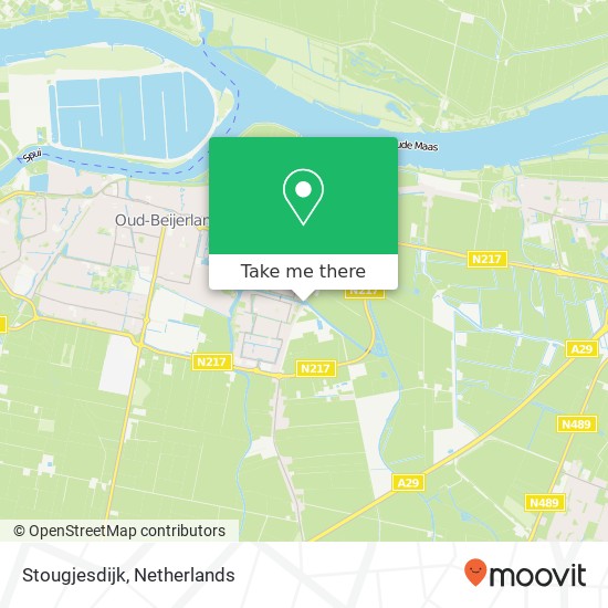 Stougjesdijk, 3261 KR Oud-Beijerland Karte