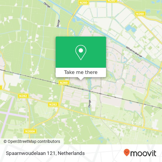 Spaarnwoudelaan 121, 5035 HR Tilburg map