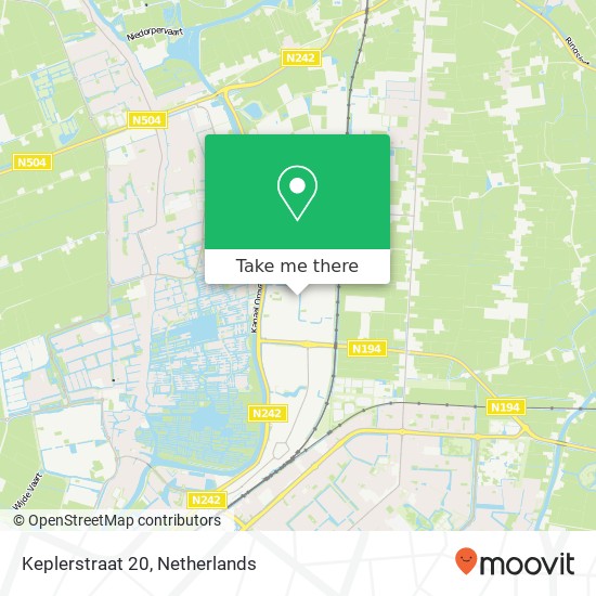 Keplerstraat 20, 1704 SJ Heerhugowaard map