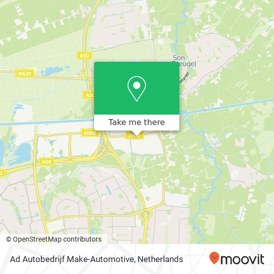 Ad Autobedrijf Make-Automotive, Ekkersrijt 1402 map