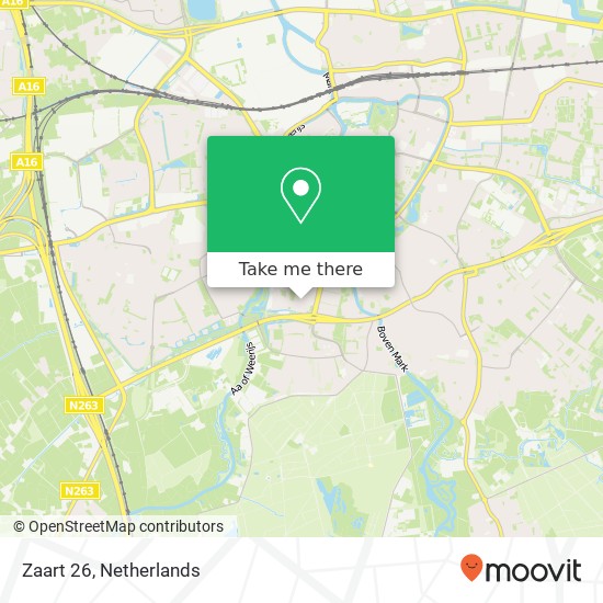 Zaart 26, Zaart 26, 4819 EE Breda, Nederland Karte