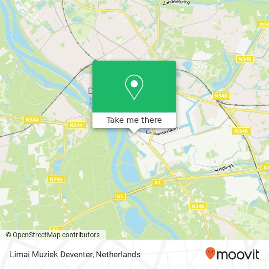 Limai Muziek Deventer, Zutphenseweg 2 map