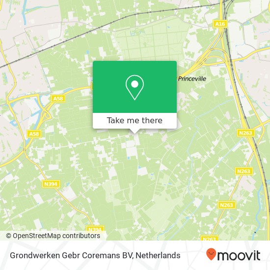 Grondwerken Gebr Coremans BV, Sprundelsebaan 183 map