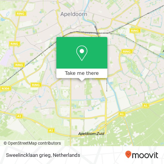 Sweelincklaan grieg, 7333 Apeldoorn Karte