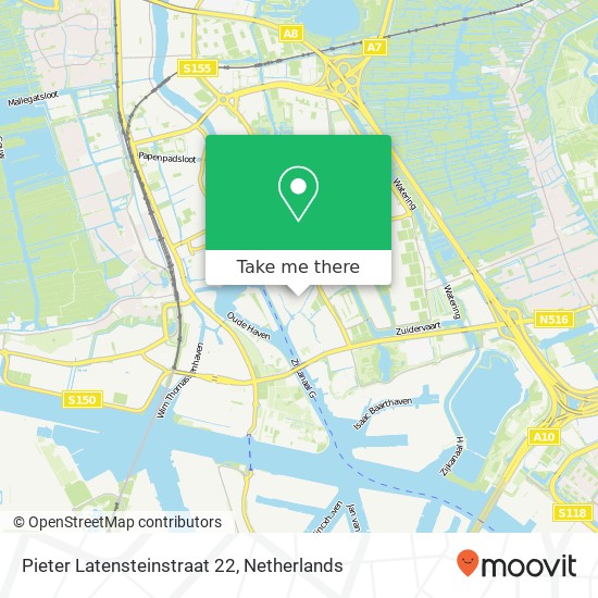 Pieter Latensteinstraat 22, Pieter Latensteinstraat 22, 1501 VG Zaandam, Nederland map