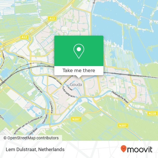 Lem Dulstraat, Lem Dulstraat, 2801 XL Gouda, Nederland map