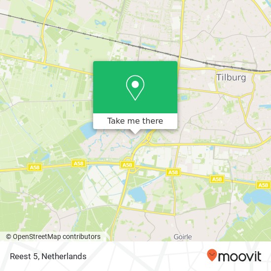 Reest 5, 5032 EN Tilburg map