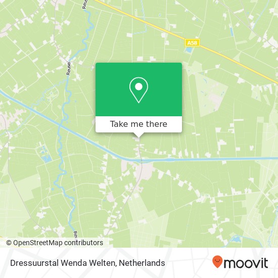 Dressuurstal Wenda Welten, Moergestelseweg 13 map