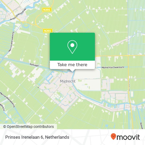 Prinses Irenelaan 6, 3641 ER Mijdrecht Karte