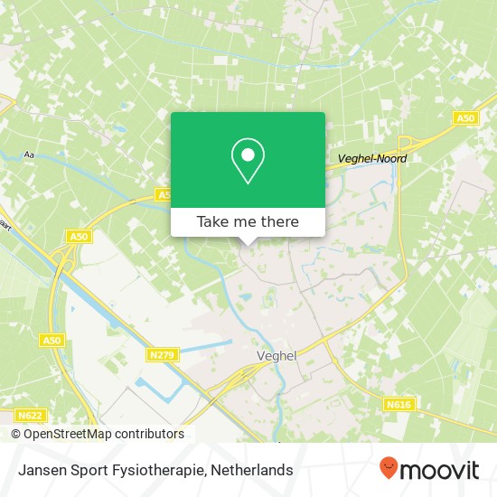 Jansen Sport Fysiotherapie, Prins Willem Alexander Sportpark Karte