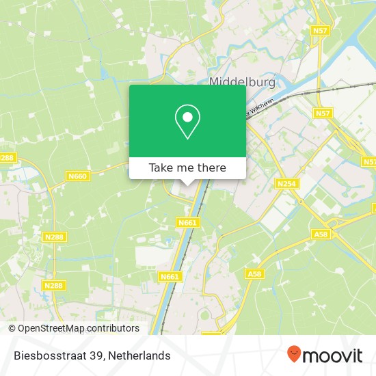 Biesbosstraat 39, 4335 VM Middelburg map