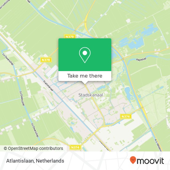 Atlantislaan, Atlantislaan, Stadskanaal, Nederland Karte