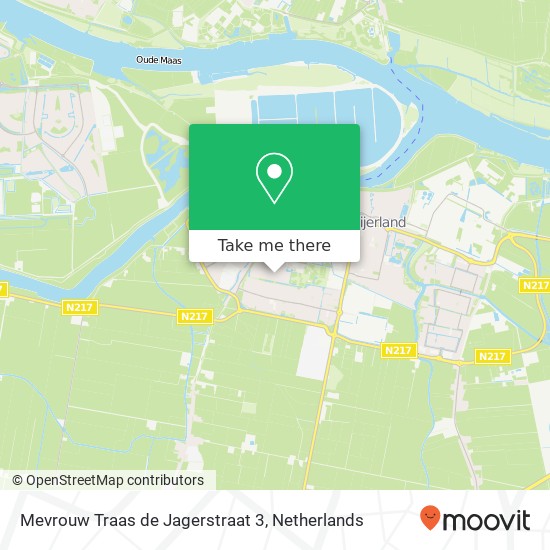 Mevrouw Traas de Jagerstraat 3, 3262 GL Oud-Beijerland map