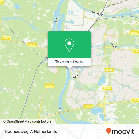 Badhuisweg 7, 7201 GM Zutphen map