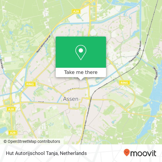 Hut Autorijschool Tanja, Huygensstraat 33 map