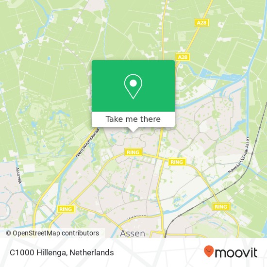 C1000 Hillenga, 9407 EC Assen map