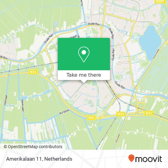 Amerikalaan 11, 2408 JA Alphen aan den Rijn Karte