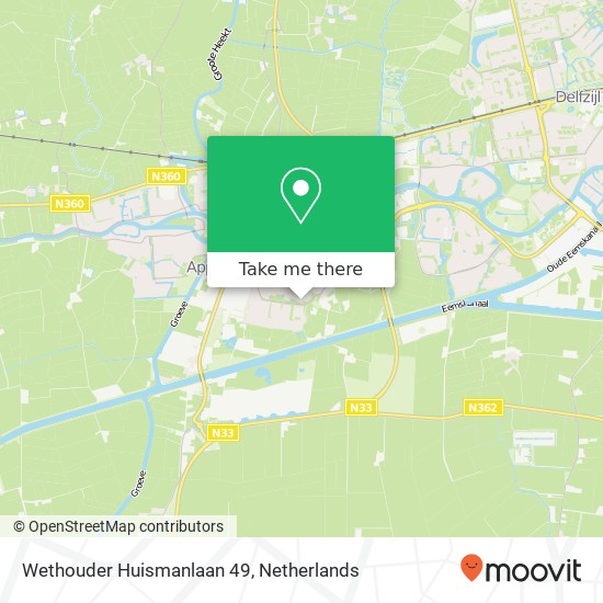 Wethouder Huismanlaan 49, Wethouder Huismanlaan 49, 9902 LP Appingedam, Nederland map