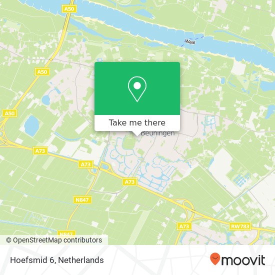 Hoefsmid 6, 6641 EX Beuningen map