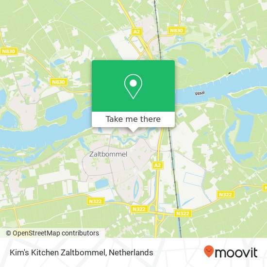 Kim's Kitchen Zaltbommel, Omhoeken 1 map