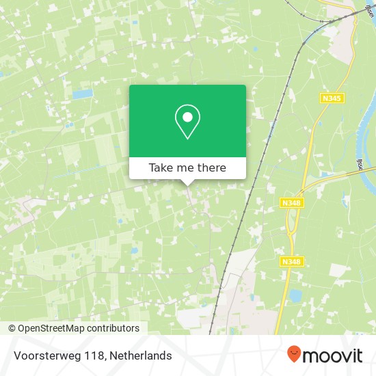 Voorsterweg 118, 6971 KC Oeken map