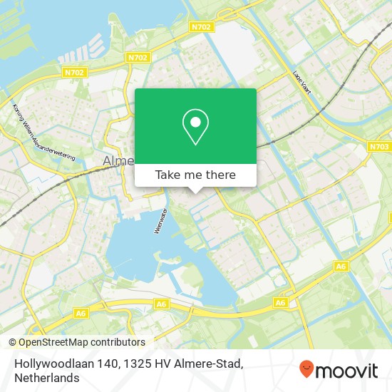Hollywoodlaan 140, 1325 HV Almere-Stad Karte