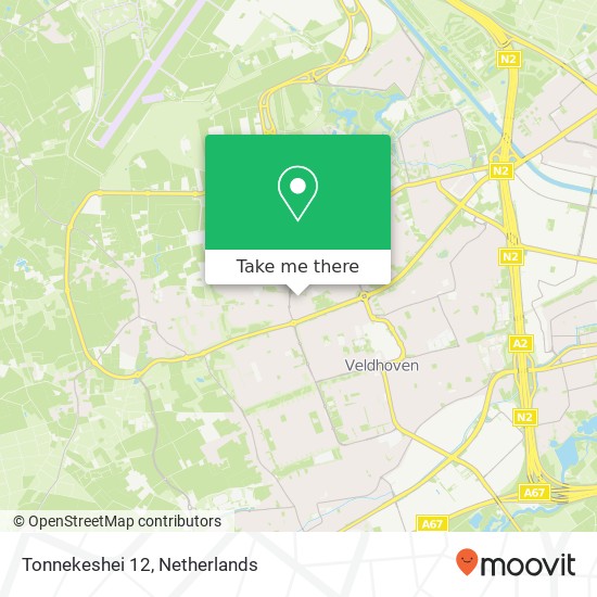 Tonnekeshei 12, Tonnekeshei 12, 5508 CB Veldhoven, Nederland Karte