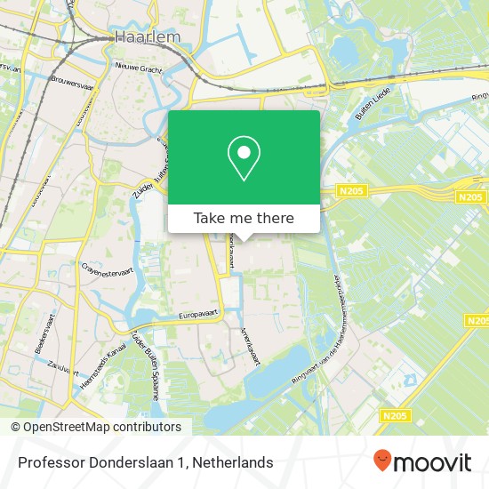 Professor Donderslaan 1, Professor Donderslaan 1, 2035 EG Haarlem, Nederland map