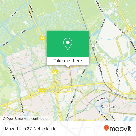 Mozartlaan 27, 3122 HC Schiedam map