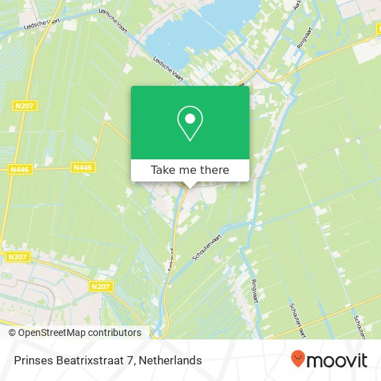 Prinses Beatrixstraat 7, 2461 VB Ter Aar map