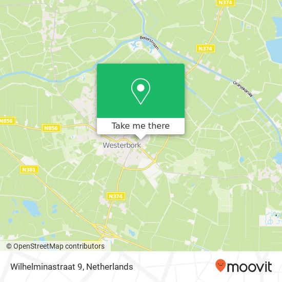 Wilhelminastraat 9, 9431 BA Westerbork Karte