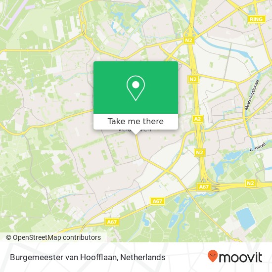 Burgemeester van Hoofflaan, 5503 PS Veldhoven map