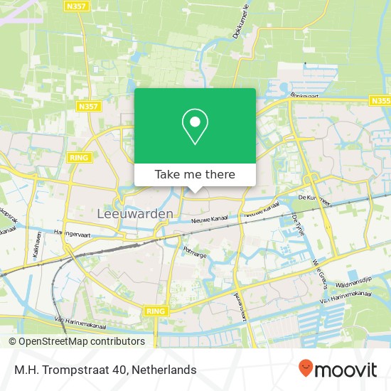 M.H. Trompstraat 40, 8921 GJ Leeuwarden map