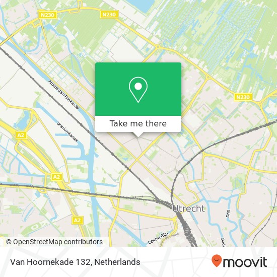 Van Hoornekade 132, 3554 AZ Utrecht map