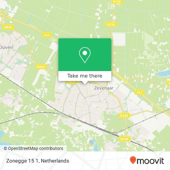 Zonegge 15 1, 6903 GK Zevenaar map