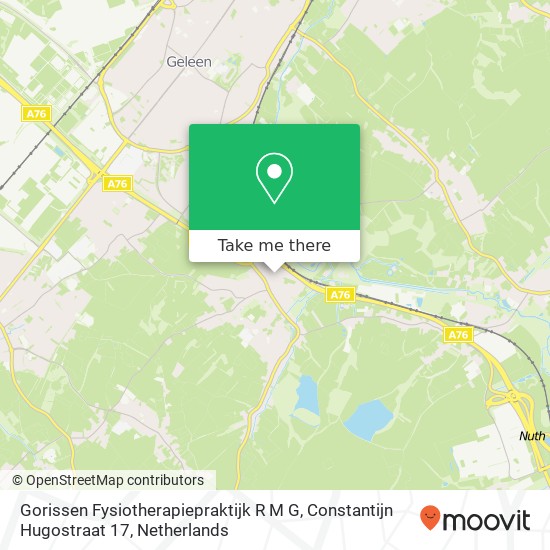 Gorissen Fysiotherapiepraktijk R M G, Constantijn Hugostraat 17 map