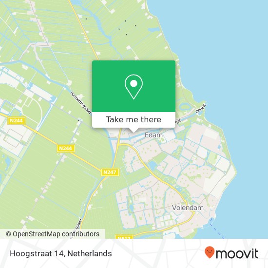 Hoogstraat 14, Hoogstraat 14, 1135 BZ Edam, Nederland map