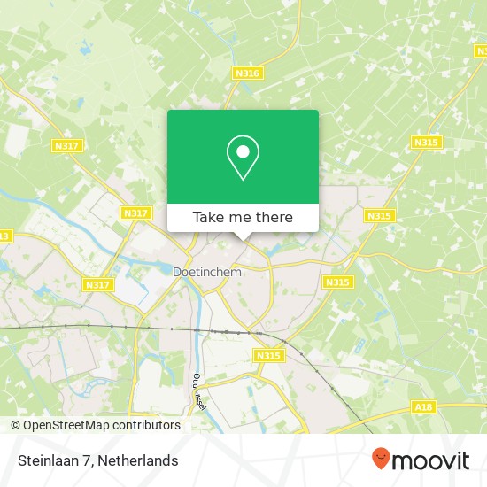 Steinlaan 7, 7001 DJ Doetinchem map