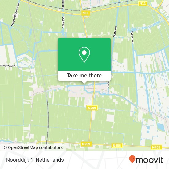 Noorddijk 1, 2391 CB Hazerswoude-Dorp map