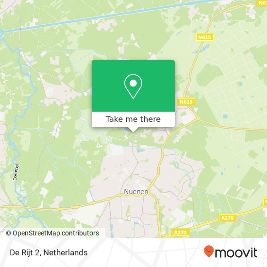 De Rijt 2, De Rijt 2, 5674 SR Nuenen, Nederland map