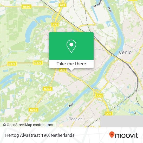 Hertog Alvastraat 190, 5923 CL Blerick map