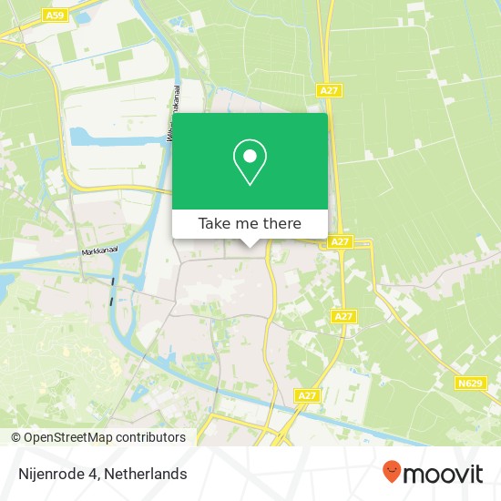 Nijenrode 4, 4901 CZ Oosterhout Karte