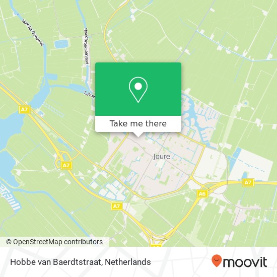 Hobbe van Baerdtstraat, 8501 AR Joure map