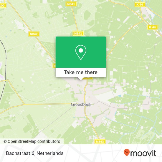 Bachstraat 6, 6561 EL Groesbeek map